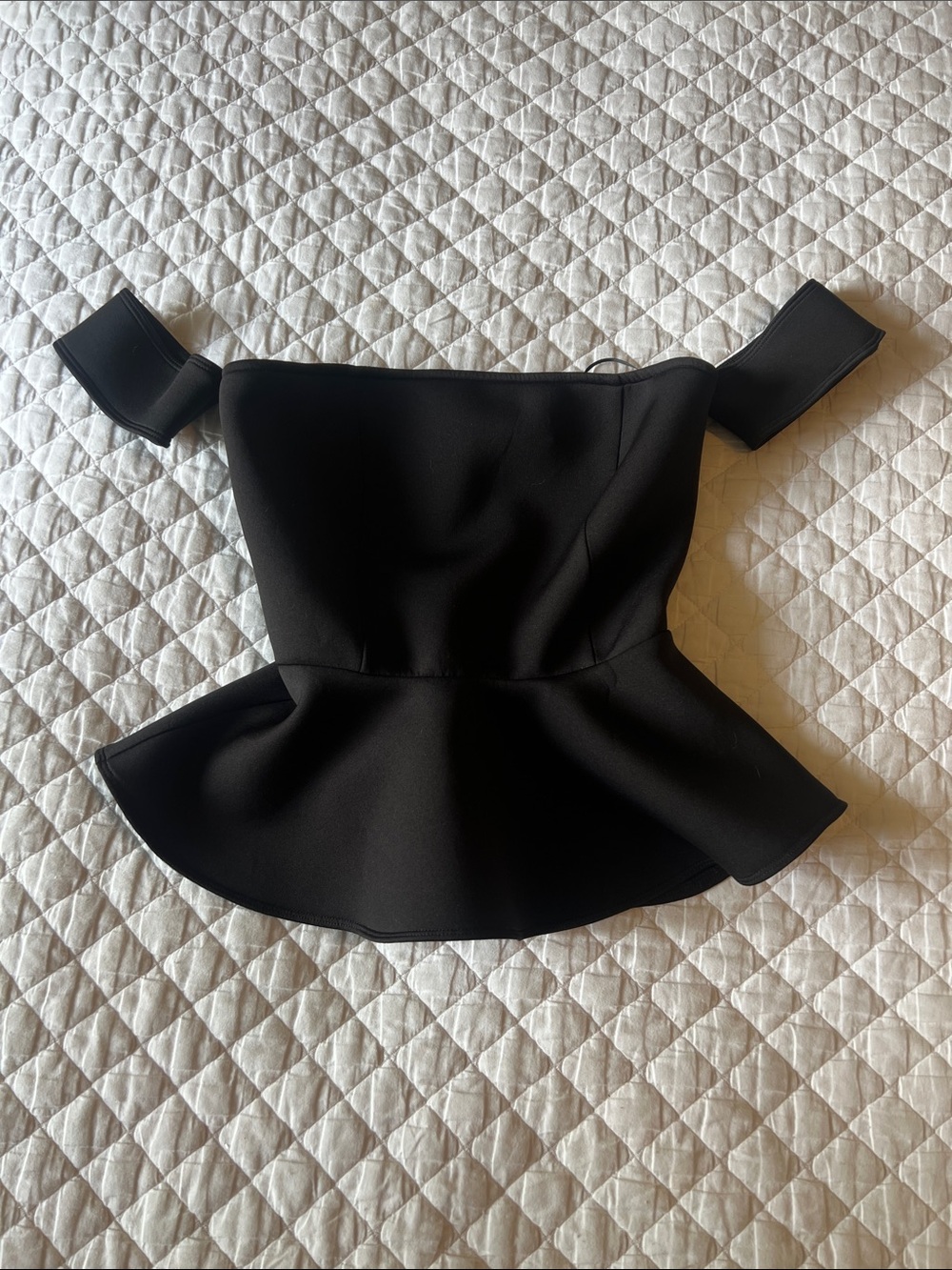 Guess Black Off-Shoulder Peplum Camisole